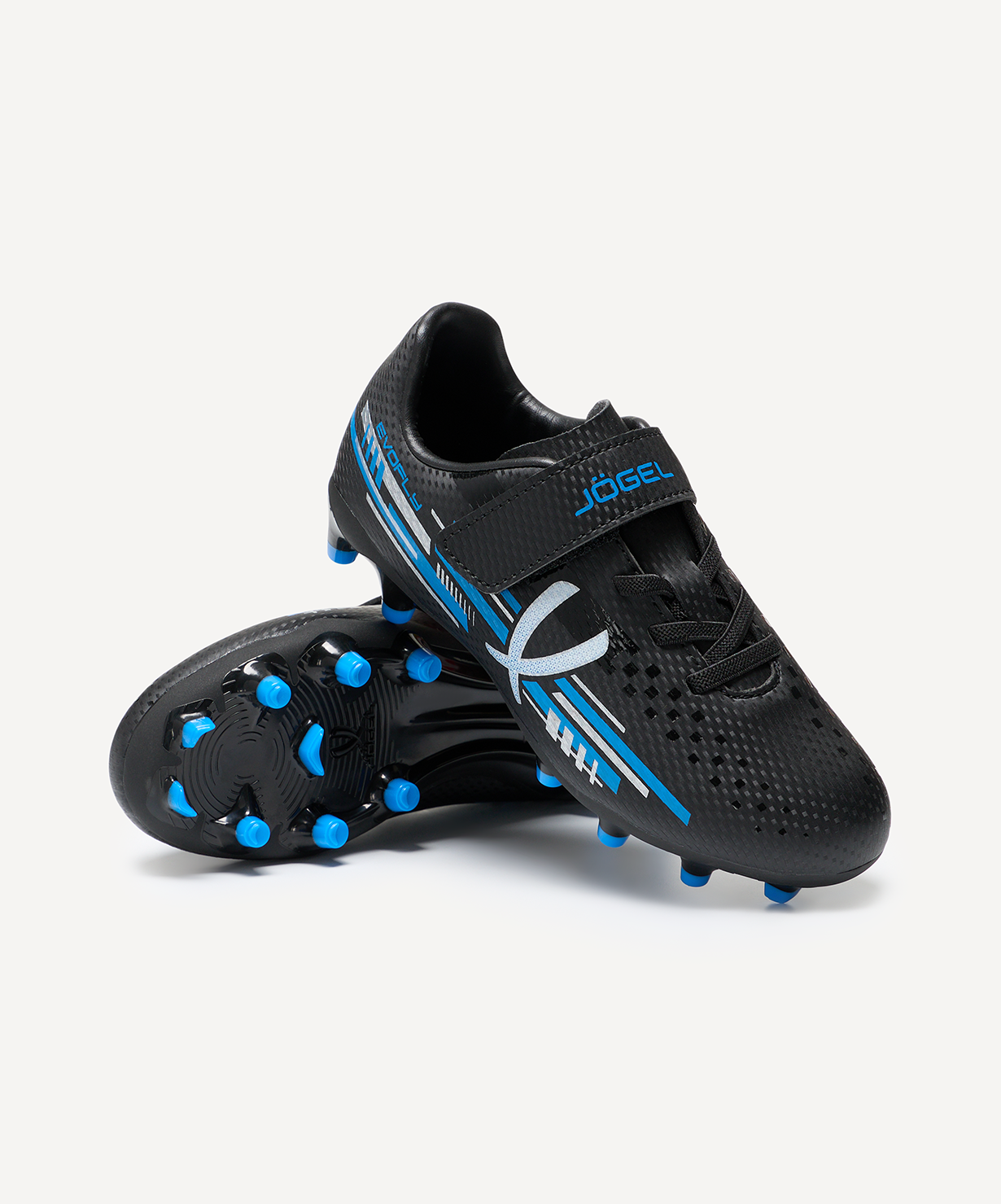 Бутсы футбольные JOGEL Evofly FG Talant Black/blue, детский