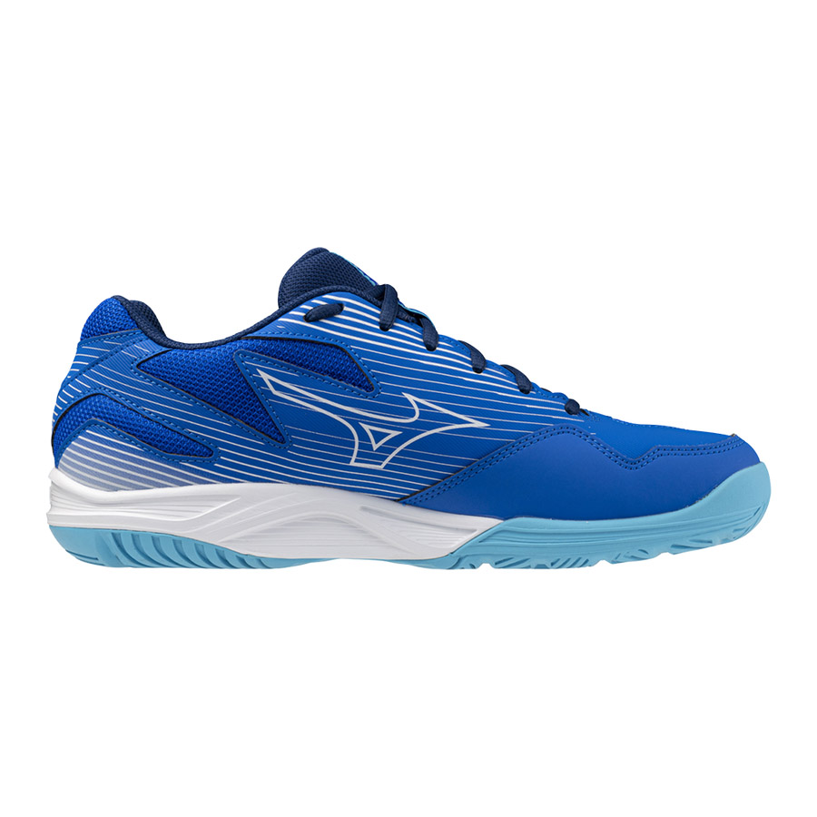 Кроссовки волейб. муж. MIZUNO Cyclone Speed 4 V1GA238001,р.UK10(рос.43,5), иск.кожа,текстиль, синий