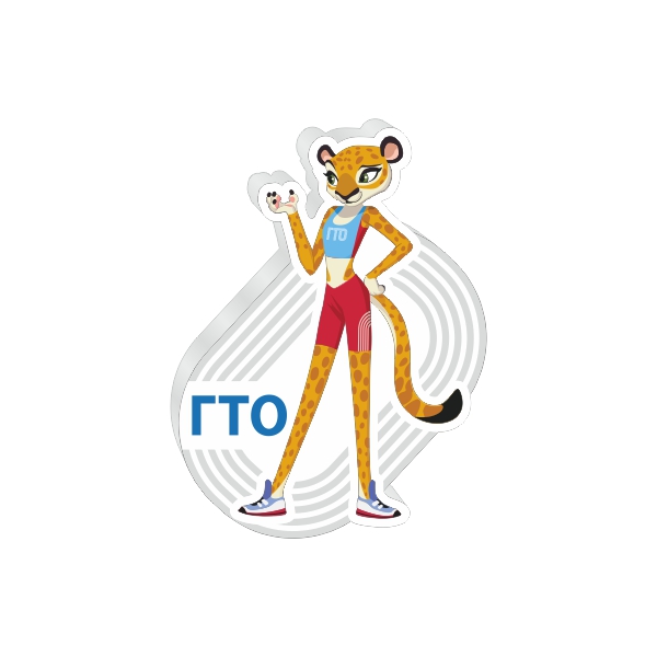 Значок из акрила под оптической смолой "Леопард Вика" (35х45 мм)