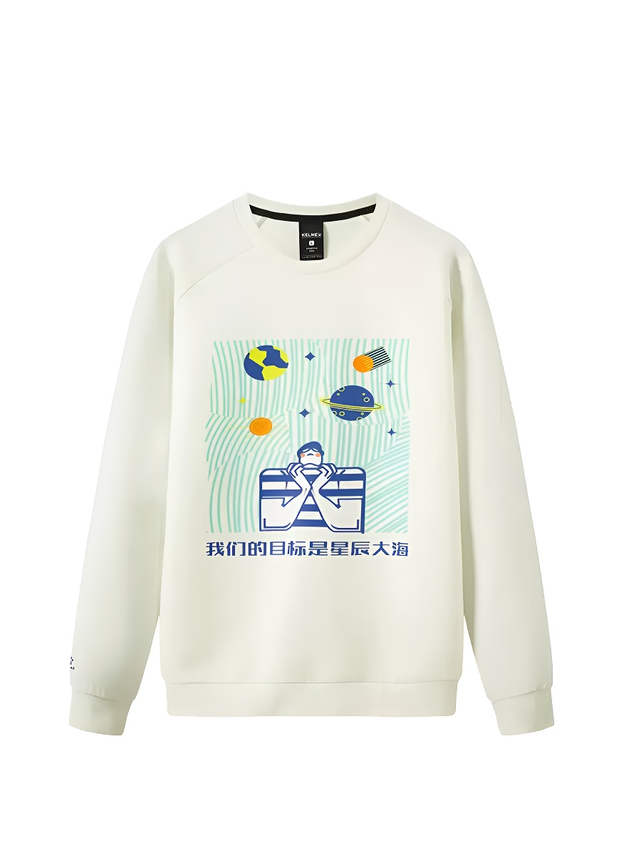 Свитшот KELME Men's Round Neck Sweater White