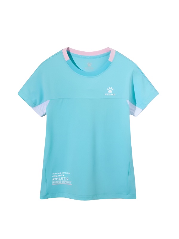 Детская футболка KELME Running Short Sleeve T-Shirt Kid Light Blue