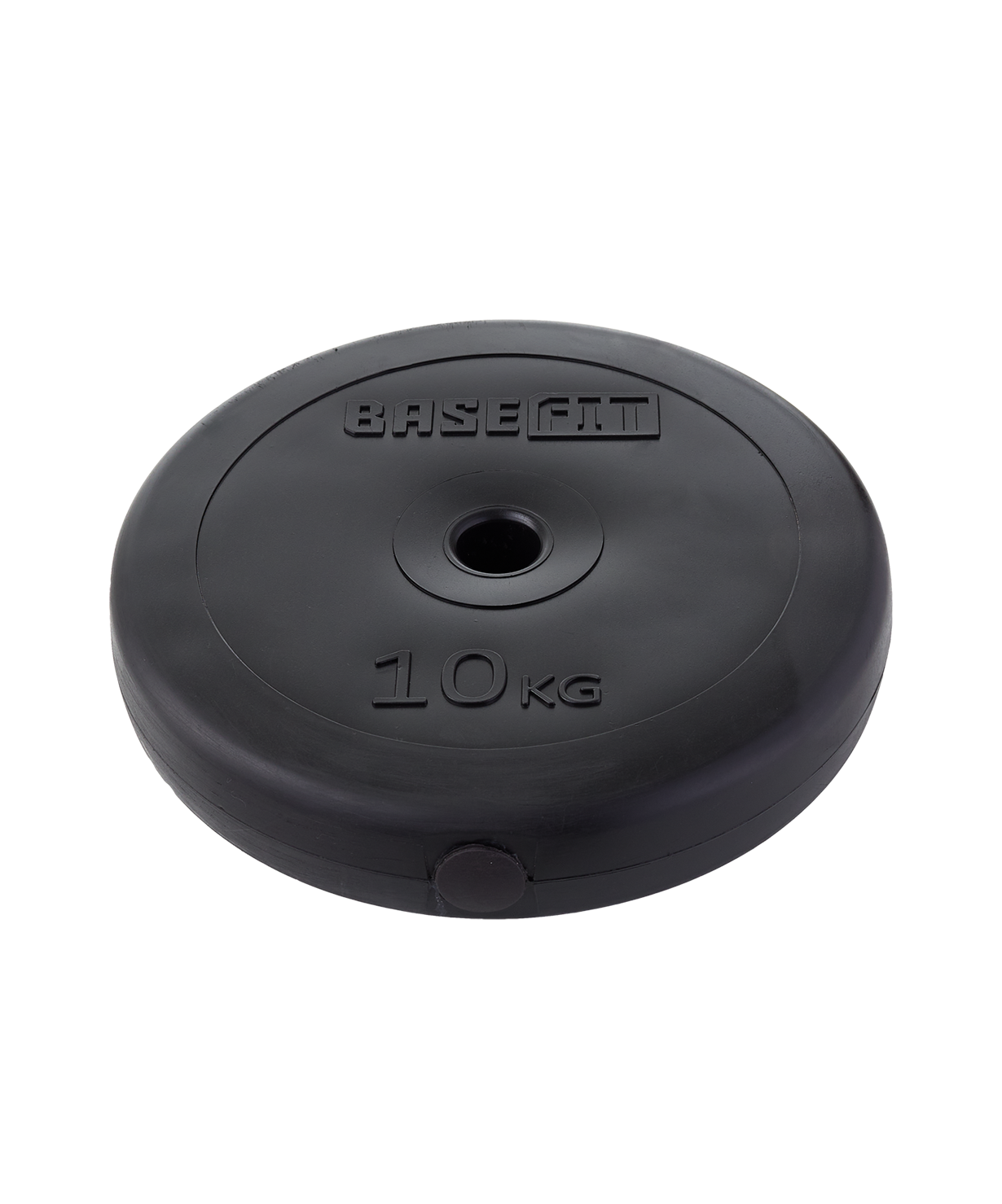 Диск пластиковый BASEFIT BB-203 d=26 мм, черный, 10 кг