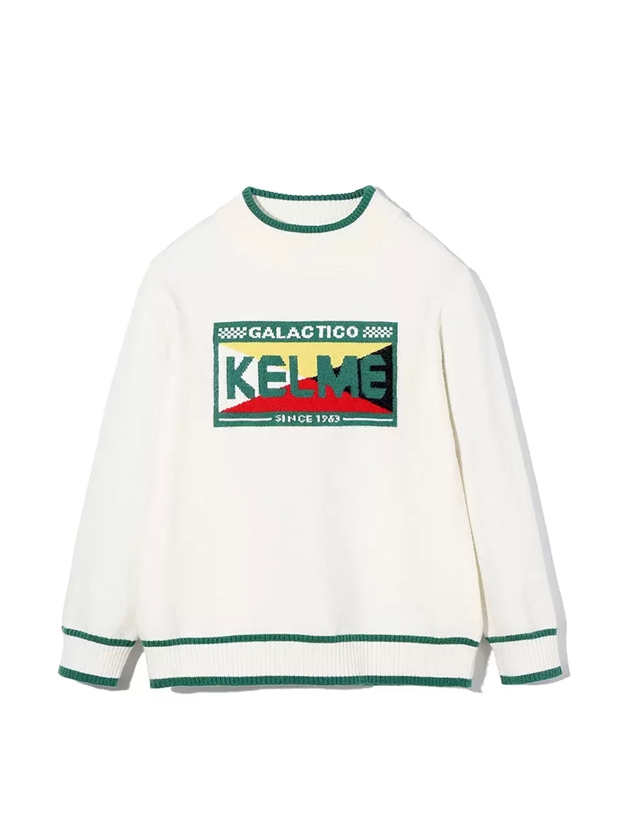Детский свитшот KELME Boys Half Turtleneck Sweater White