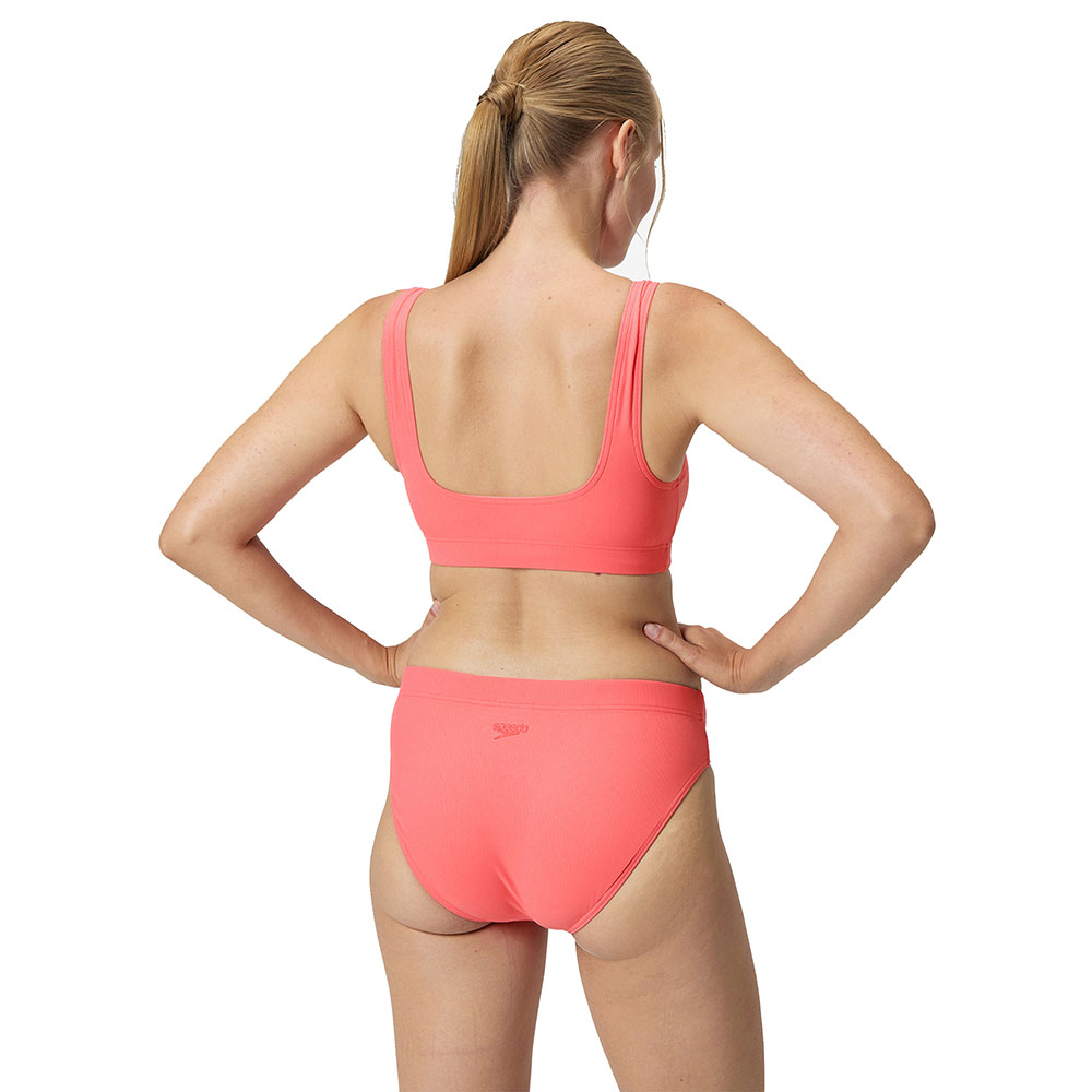 Купальник SPEEDO Textured Deep U-Back Bikinis, 8-00387517926, р.32 (рос.44), коралловый