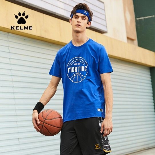 Футболка KELME Men's Round Neck T-Shirt Blue