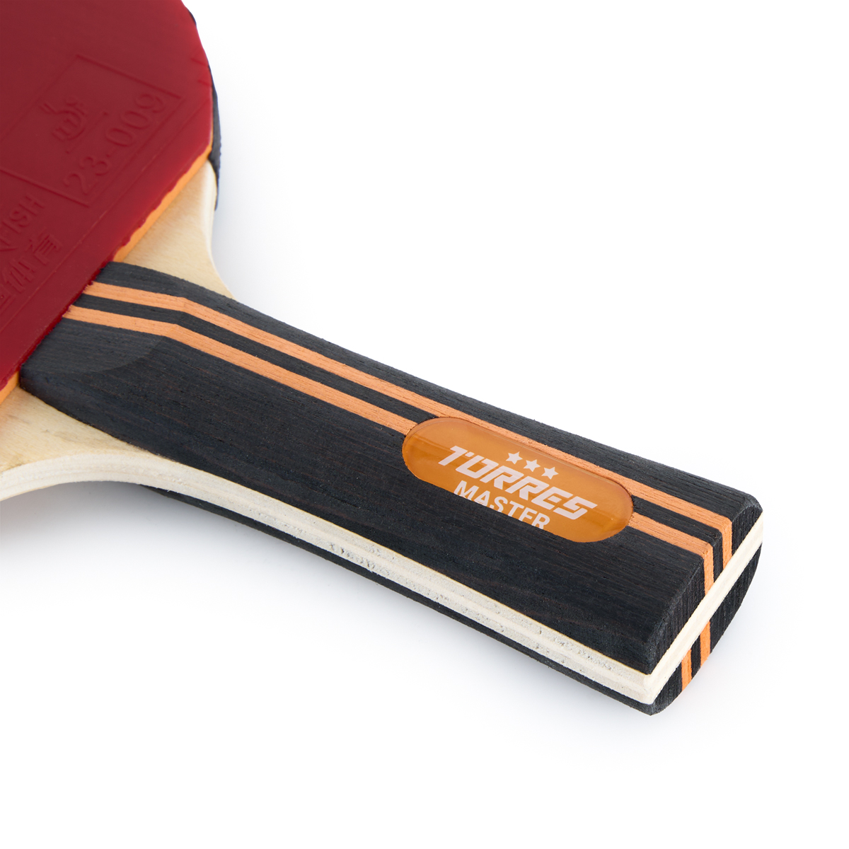 Ракетка для н/т TORRES Master 3*, TT23007, для тренировок, накладка 2,0 мм, конич. ручка