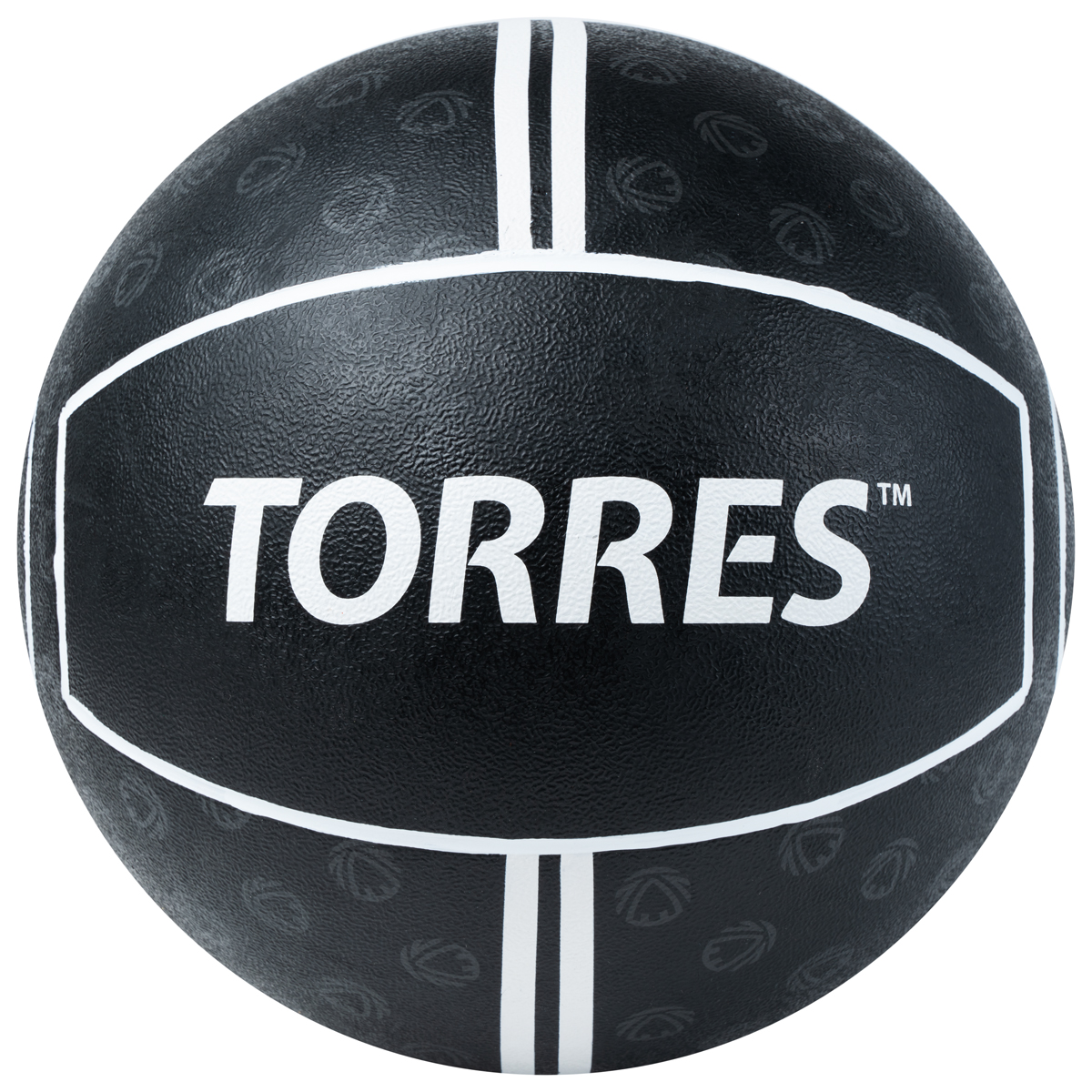 Медбол TORRES 13 кг, AL002313, резина, диаметр 27,5 см, черно-белый