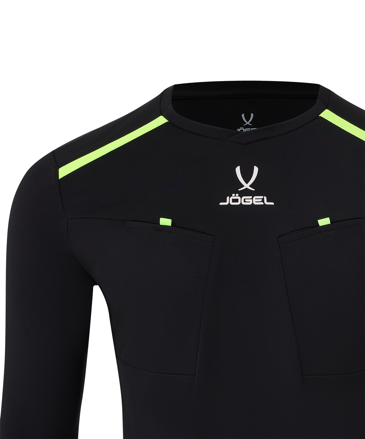 Футболка судейская с длинным рукавом JOGEL DIVISION PerFormDRY Referee LS Tee, черный, размер L
