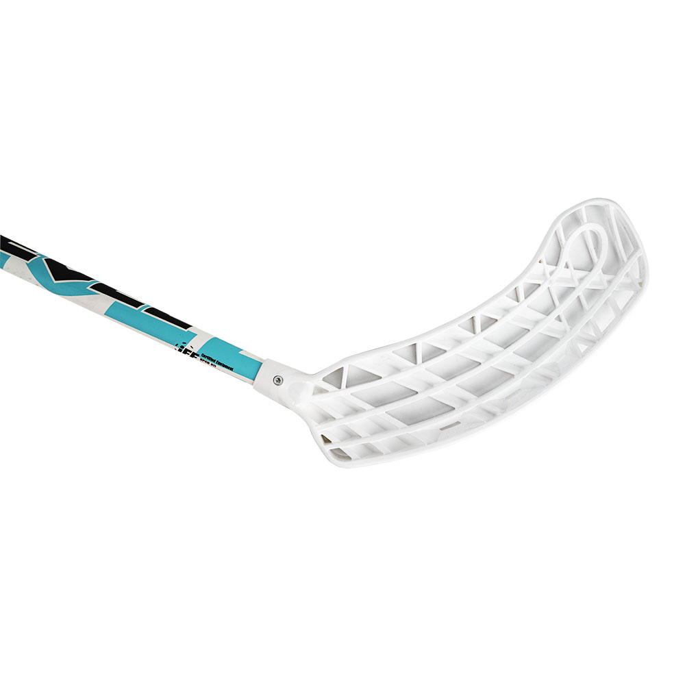 Клюшка для флорбола RealStick LEVEL 2.8, MR-KF-L75, IFF, 75см, лев. крюк, композит, бел-голуб.