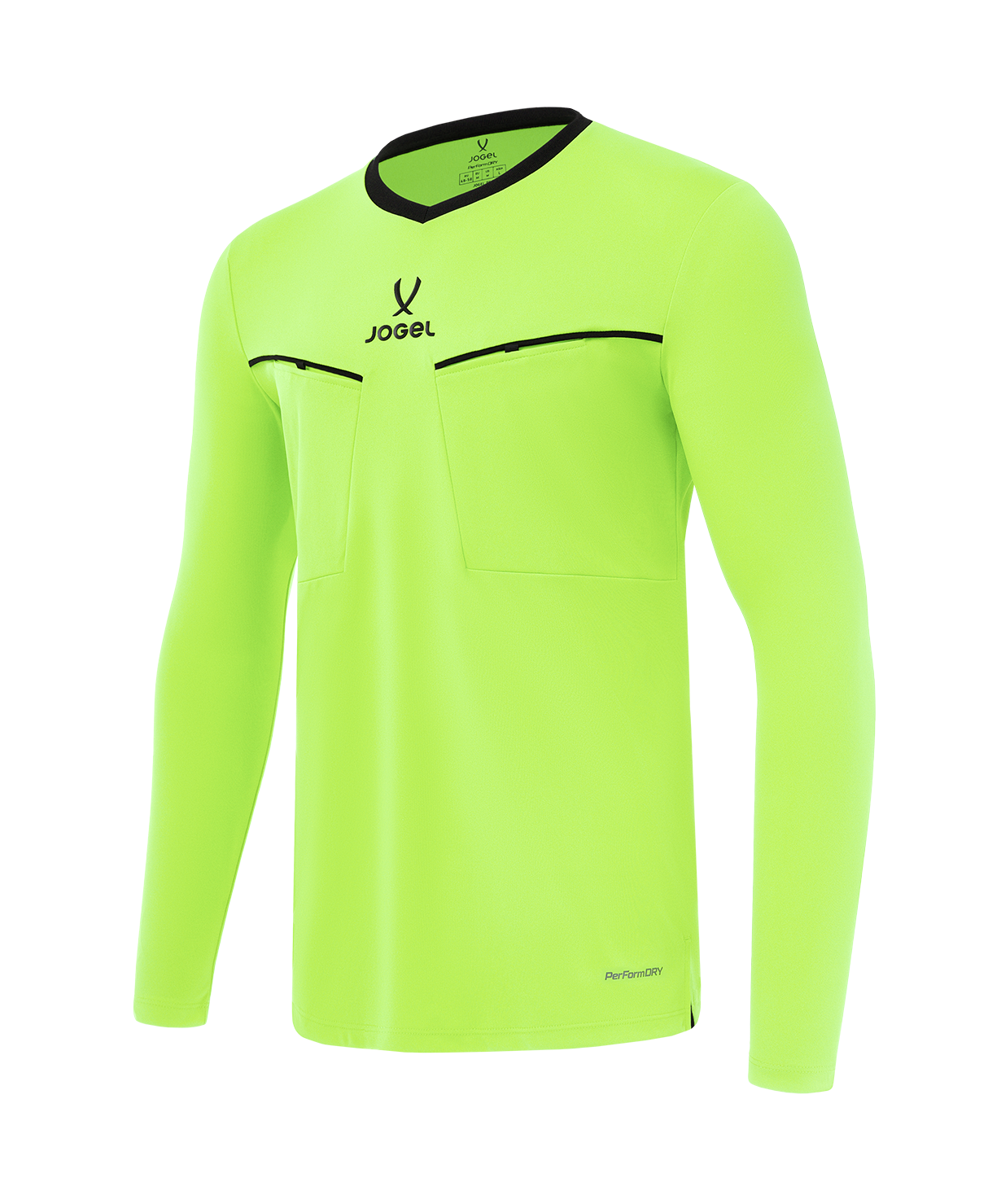 Лонгслив судейский JOGEL DIVISION PerFormDRY Referee LS Tee 2.0, желтый неон, размер L
