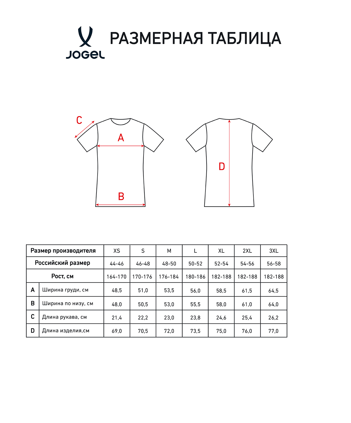 Футболка судейская JOGEL DIVISION PerFormDRY Referee SS Tee 2.0, красный, размер L