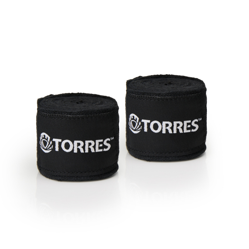 Бинт боксерский эластичный TORRES, PRL62017BL, дл. 3,5 м, шир. 5,5 см, 1 пара, черный