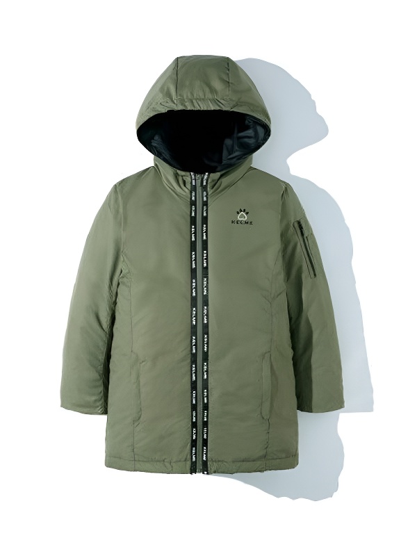 Детский пуховик KELME Boy's Mid-Length Down Jacket Dark Green