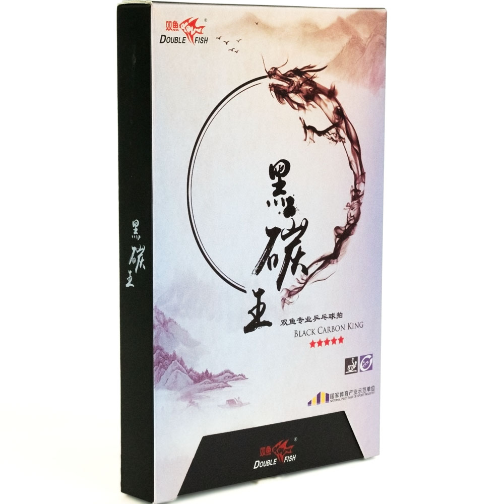 Ракетка для н/т DOUBLE FISH Black Carbon King Racket 5*****, для професс.,ITTF Appr.,накл.2,1,мм