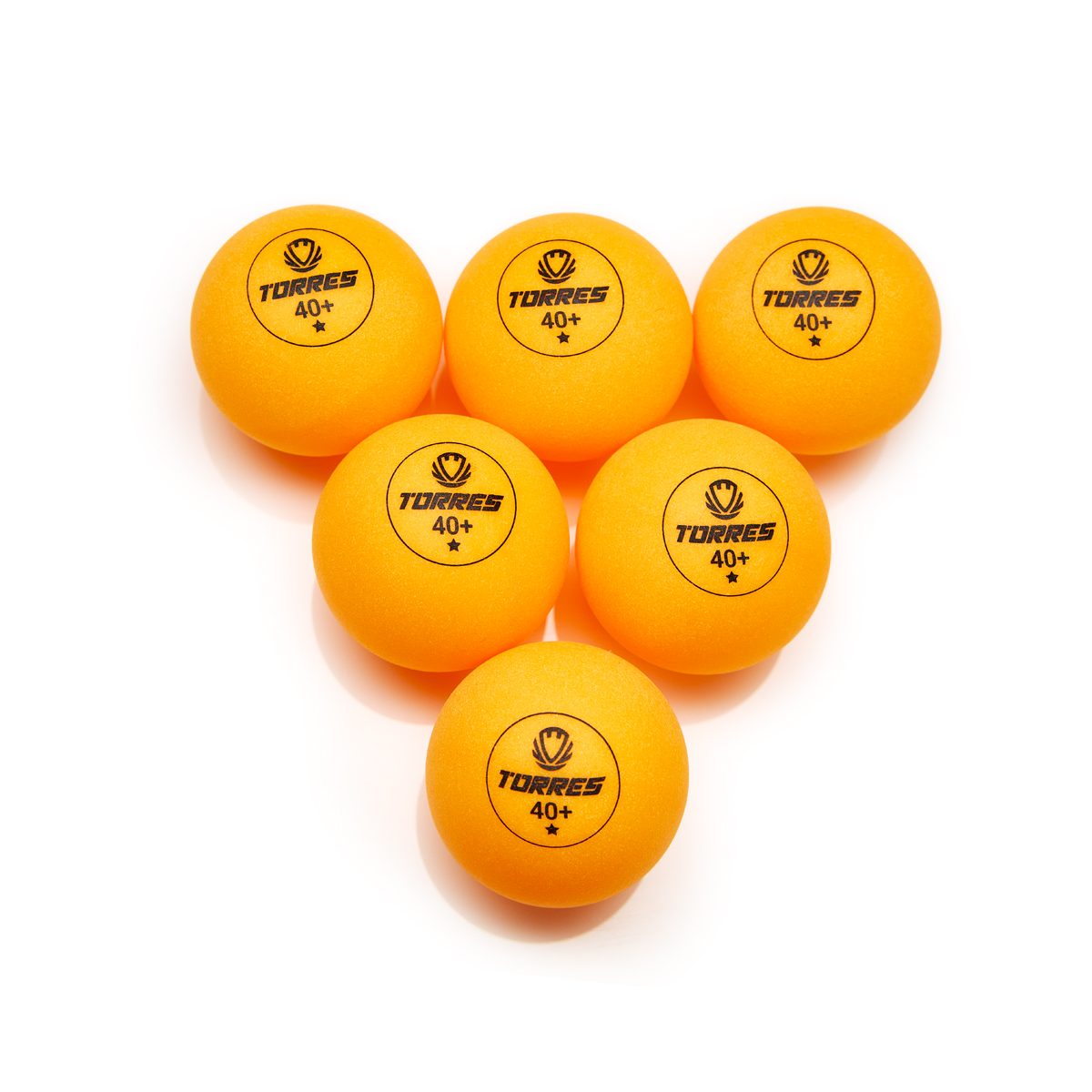 Мяч для наст. тенниса TORRES Training 1*, TT23015, диам. 40+ мм, упак. 6 шт, оранж