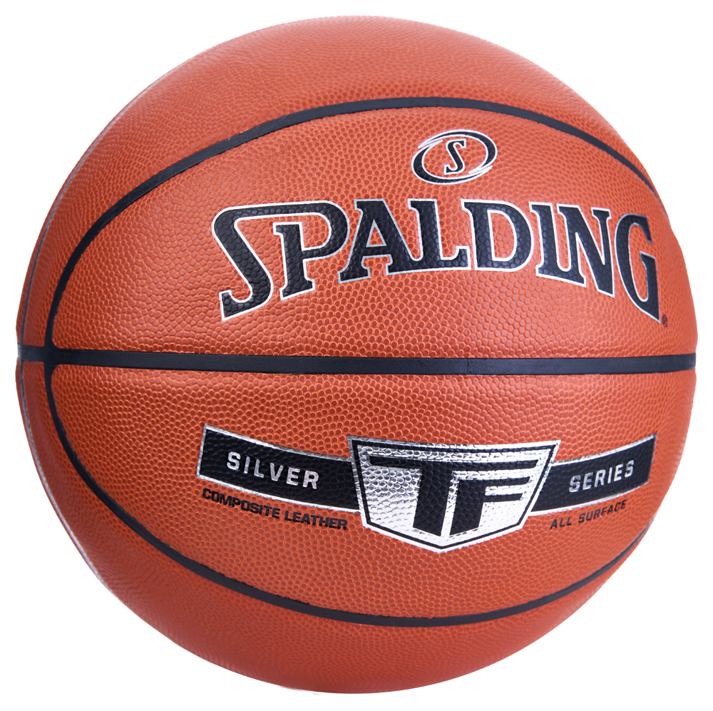 Мяч баск. SPALDING TF Silver 76859z, р.7, композит. кожа (ПУ), коричнево-черный