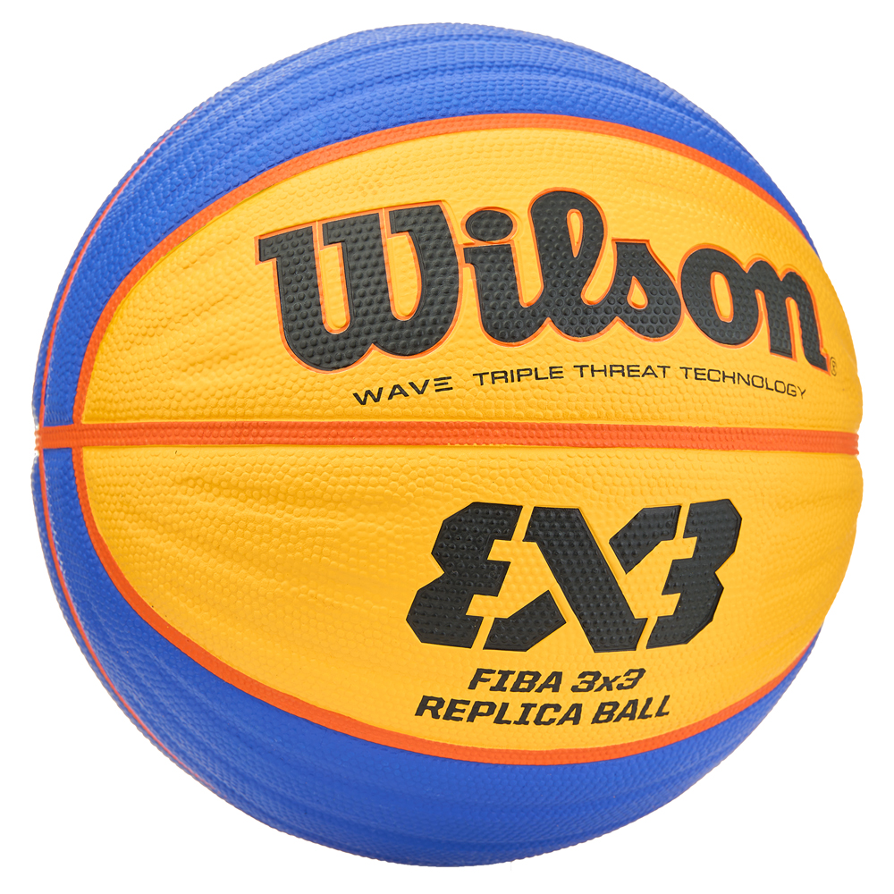 Мяч баск. WILSON FIBA3x3 Replica, WTB1033XB, р.6, резина, бутил. камера, желто-синий