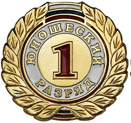 Значок юношеский 1 разряд
