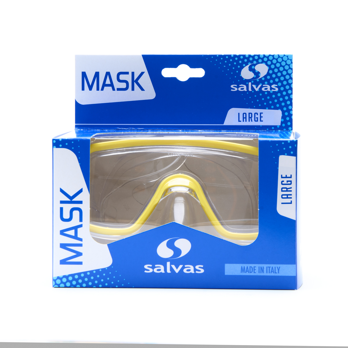 Маска для плав. Salvas Domino Sr Mask, CA150C1TGSTH, закален.стекло, Silflex, р.Senior, желтый
