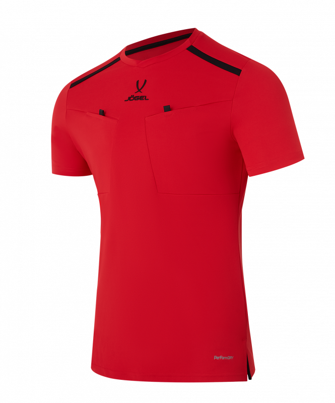 Футболка судейская JOGEL DIVISION PerFormDRY Referee Tee, красный, размер L