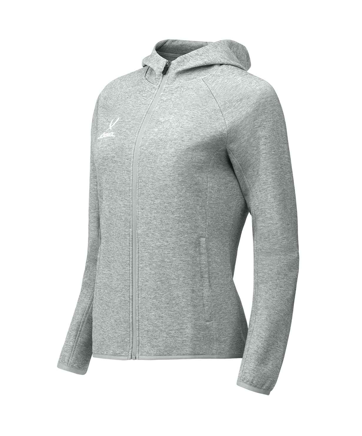 Худи на молнии женское JOGEL ESSENTIAL Athlete Hooded FZ Jacket W, серый