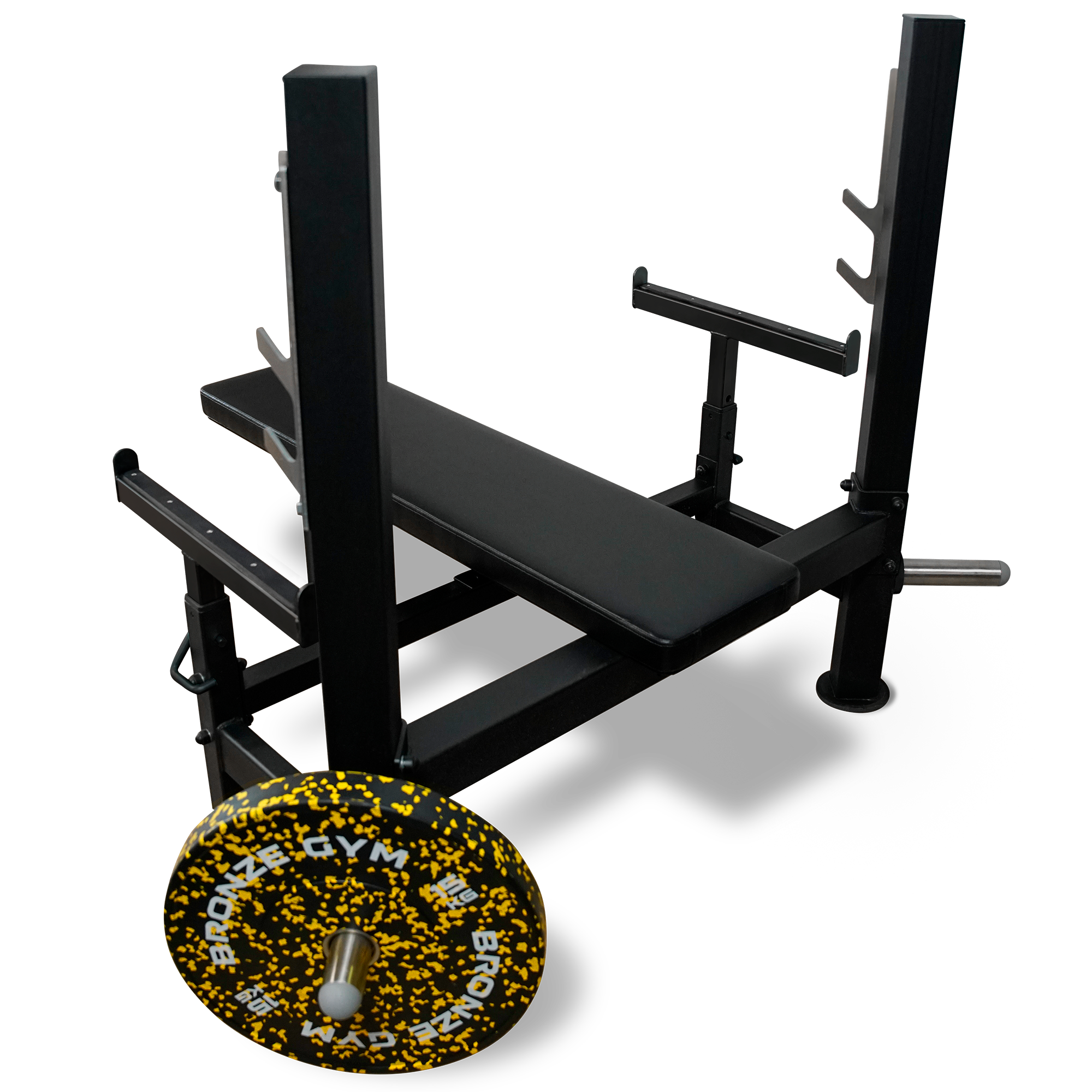 Скамья для жима лёжа со страховочными упорами BRONZE GYM PARTNER ML-902