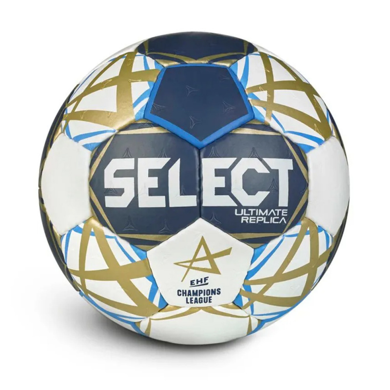 Мяч ганд. SELECT Ultimate Replica v25, 1671854209, р.2 (Jr), EHF Appr, ПУ, руч.сш, тсине-бело-золот.