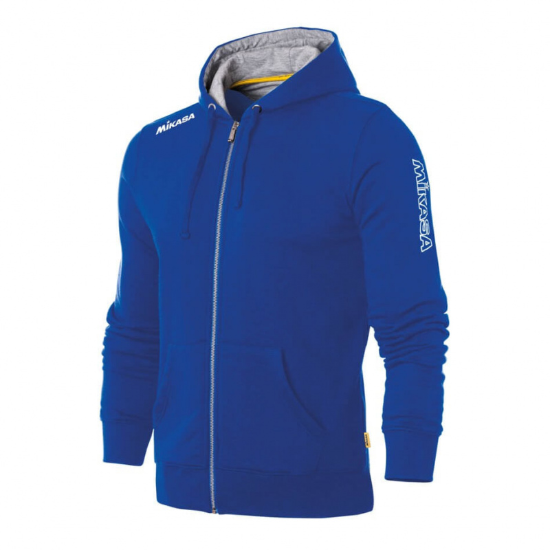 Куртка от костюма с капюшоном муж. MIKASA MT526-029-M, р.M, 70% хлопок 30% полиэстер, синий