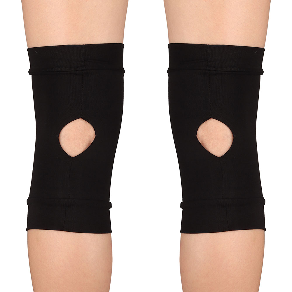 Наколенники для гимнастики и танцев INDIGO, SM-113-BK, р.S, 7-10лет, хлопок, эластан, ПУ, черн