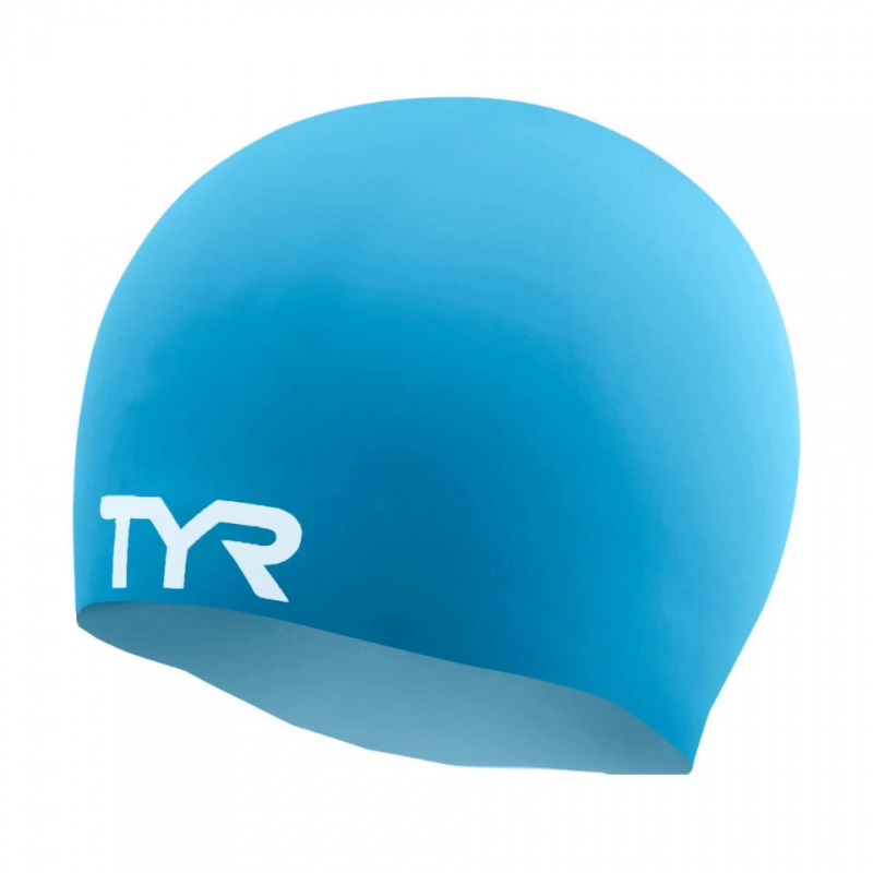 Шапочка для плав. TYR Wrinkle Free Silicone Cap, LCS-360, ГОЛУБОЙ, силикон
