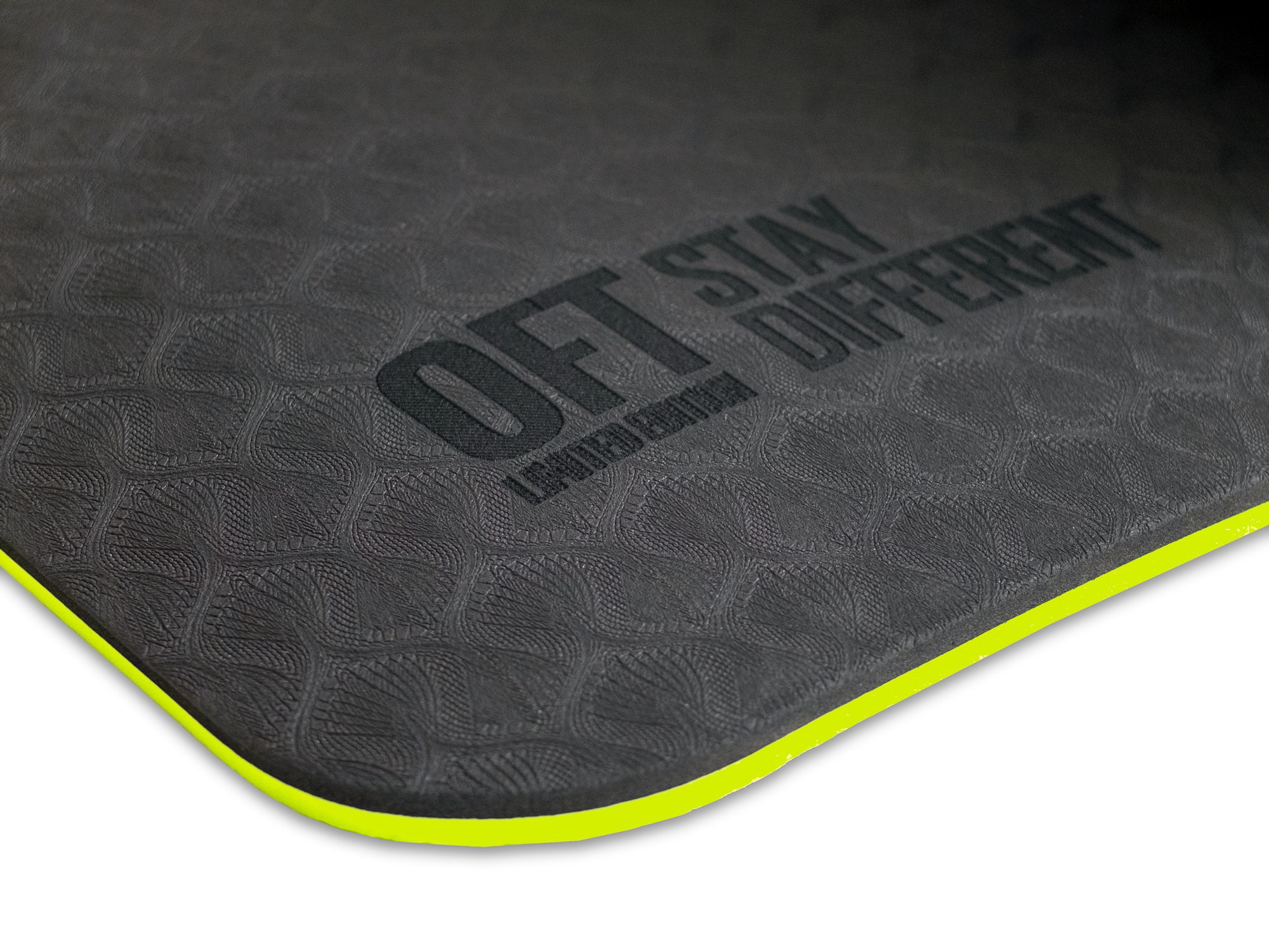 Коврик для йоги 10 мм двухслойный TPE черно-зеленый