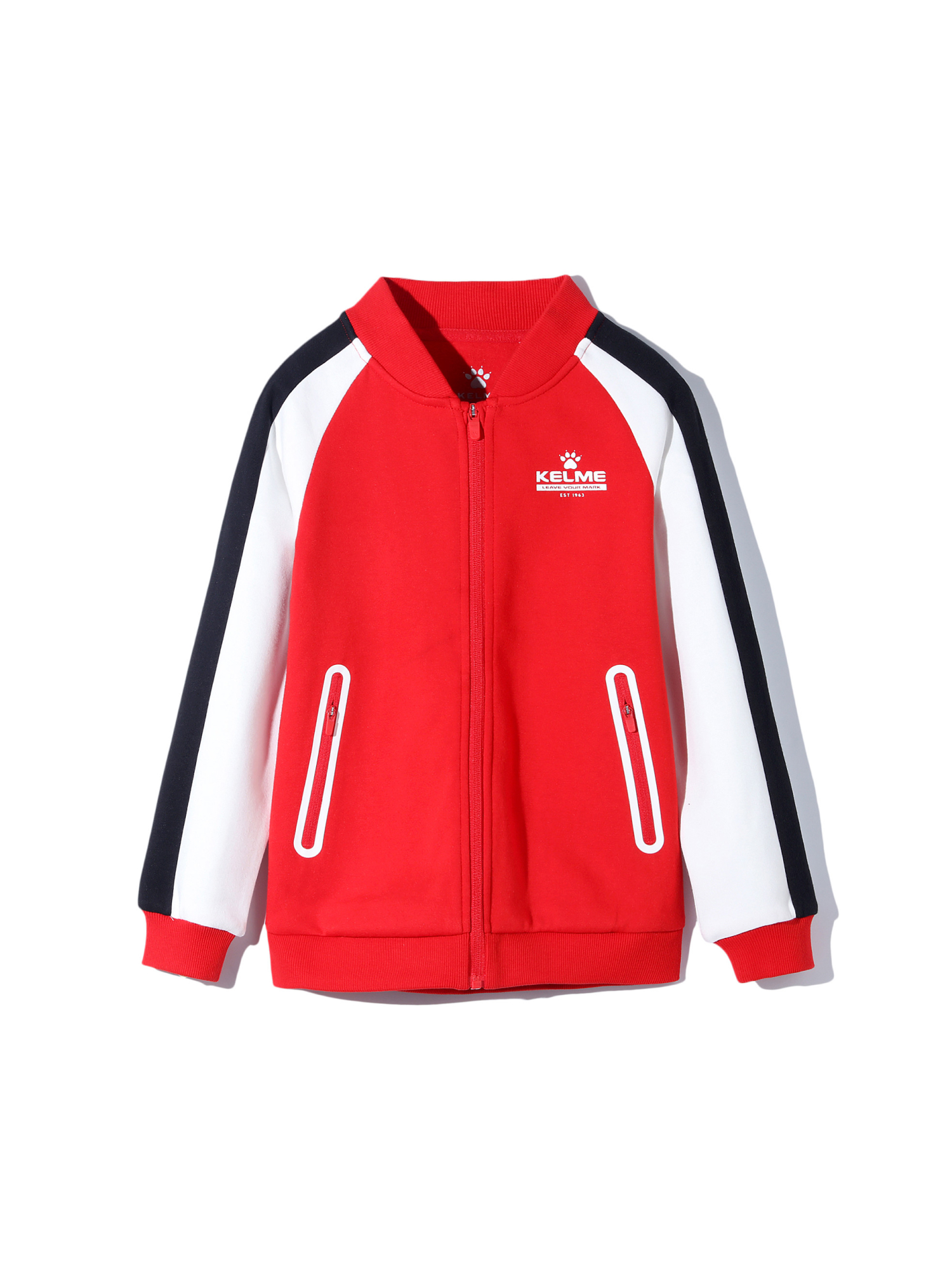Детская олимпийка KELME Cardigan Sweater For Girls (Red/White)