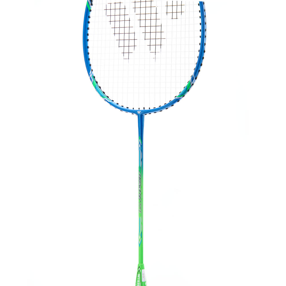 Набор для бадминтона WISH Fusiontec 770K, 2 ракетки, стальн. стерж, алюм. обод, со струнами, син/зел