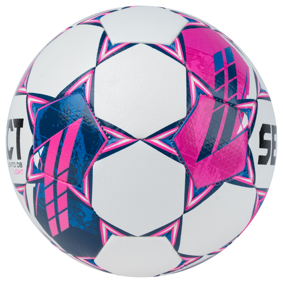 Мяч футб. SELECT Talento DB Light V23, 0773860009 р.3, 290-310г, 32п, ПУ, гибрид.сш, бело-розово-син