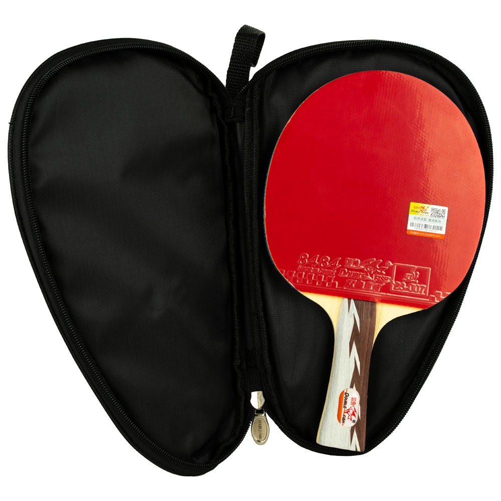 Ракетка для н/т DOUBLE FISH 5D-C, для тренировок, накладка 2 мм, конич. ручка + чехол