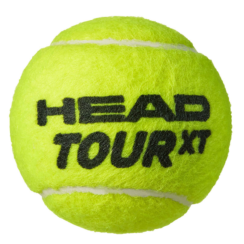 Мяч теннисный HEAD Tour XT 3B, 570823, уп.3 шт,одобр.ITF,сукно,нат.резина,желтый