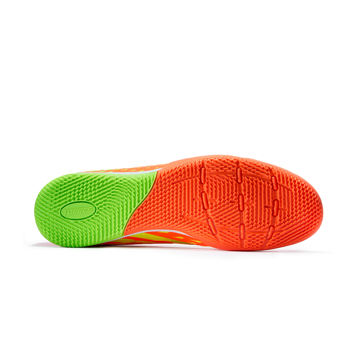 Бутсы зальные TORRES RAYO-J подростковые, TS134234-856-34, р.34, резина,ПУ,текстиль, оранжево-жёлтый