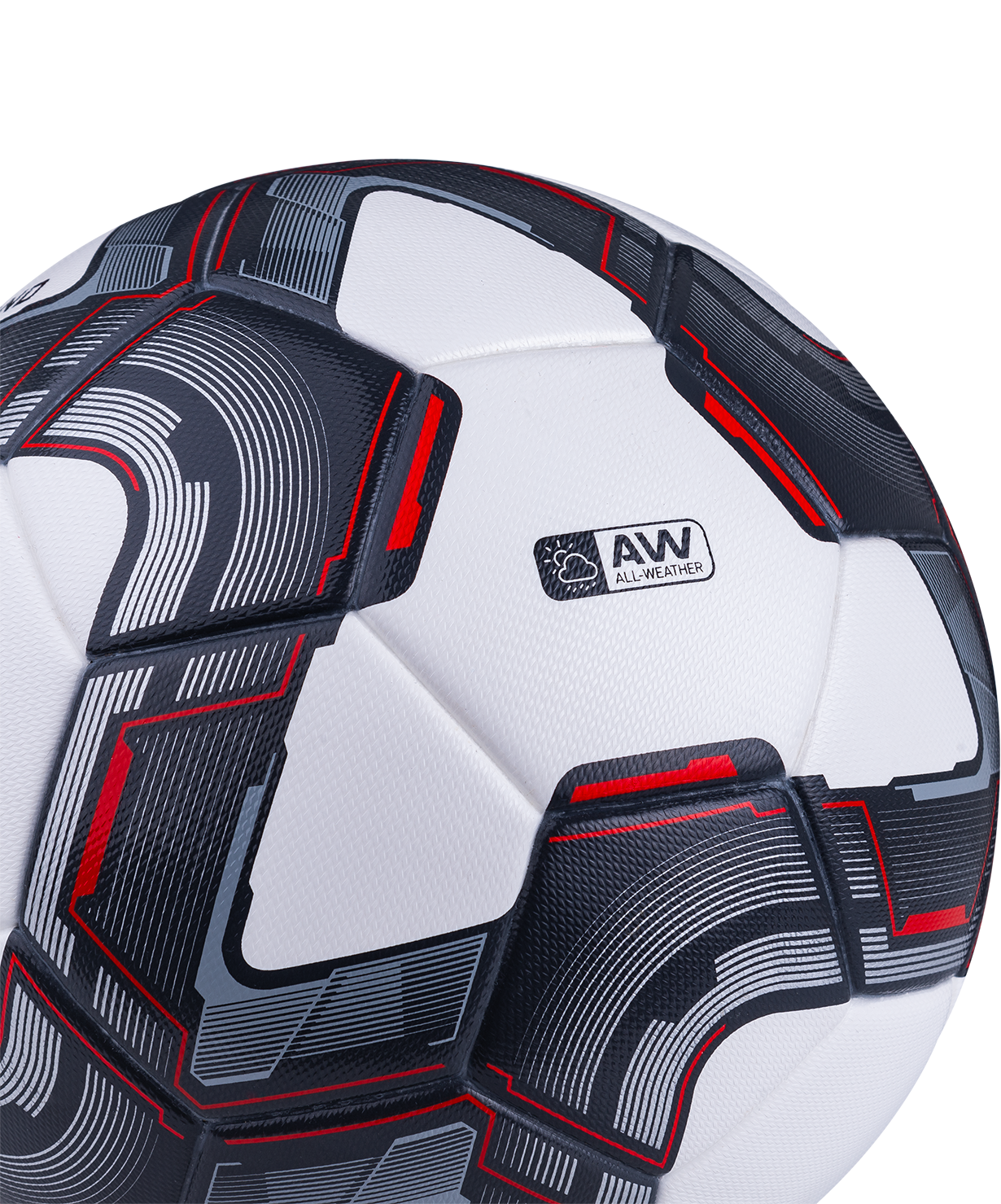 Мяч футбольный Grand №5, белый/серый/красный, размер 5