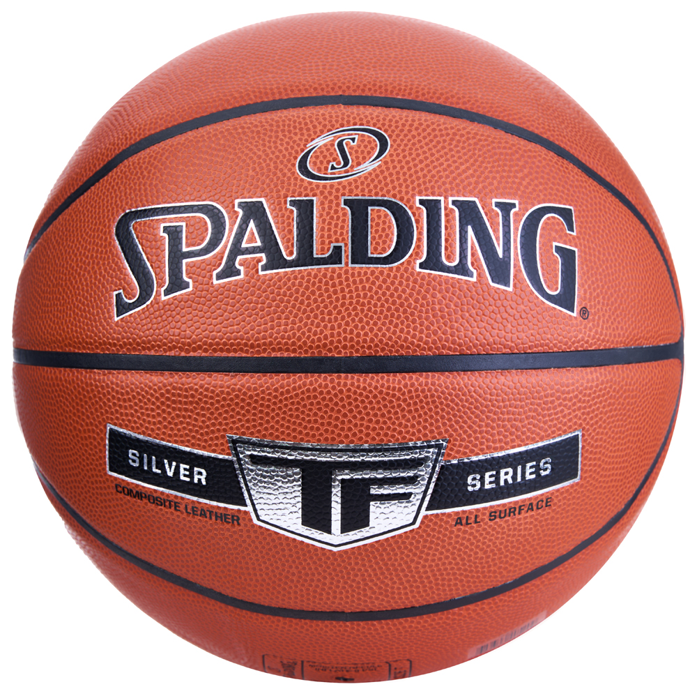 Мяч баск. SPALDING TF Silver 76859z, р.7, композит. кожа (ПУ), коричнево-черный