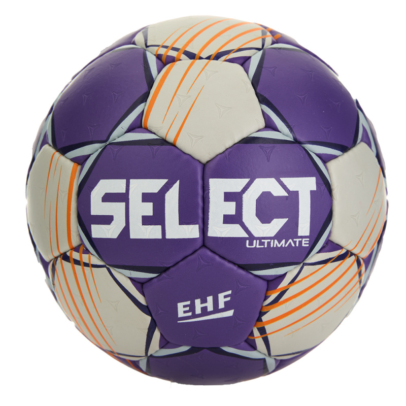 Мяч ганд. SELECT Ultimate Official EHF V24, 1612858999, Senior(р.3), EHF Appr, ПУ, руч.сш, фиол-сер