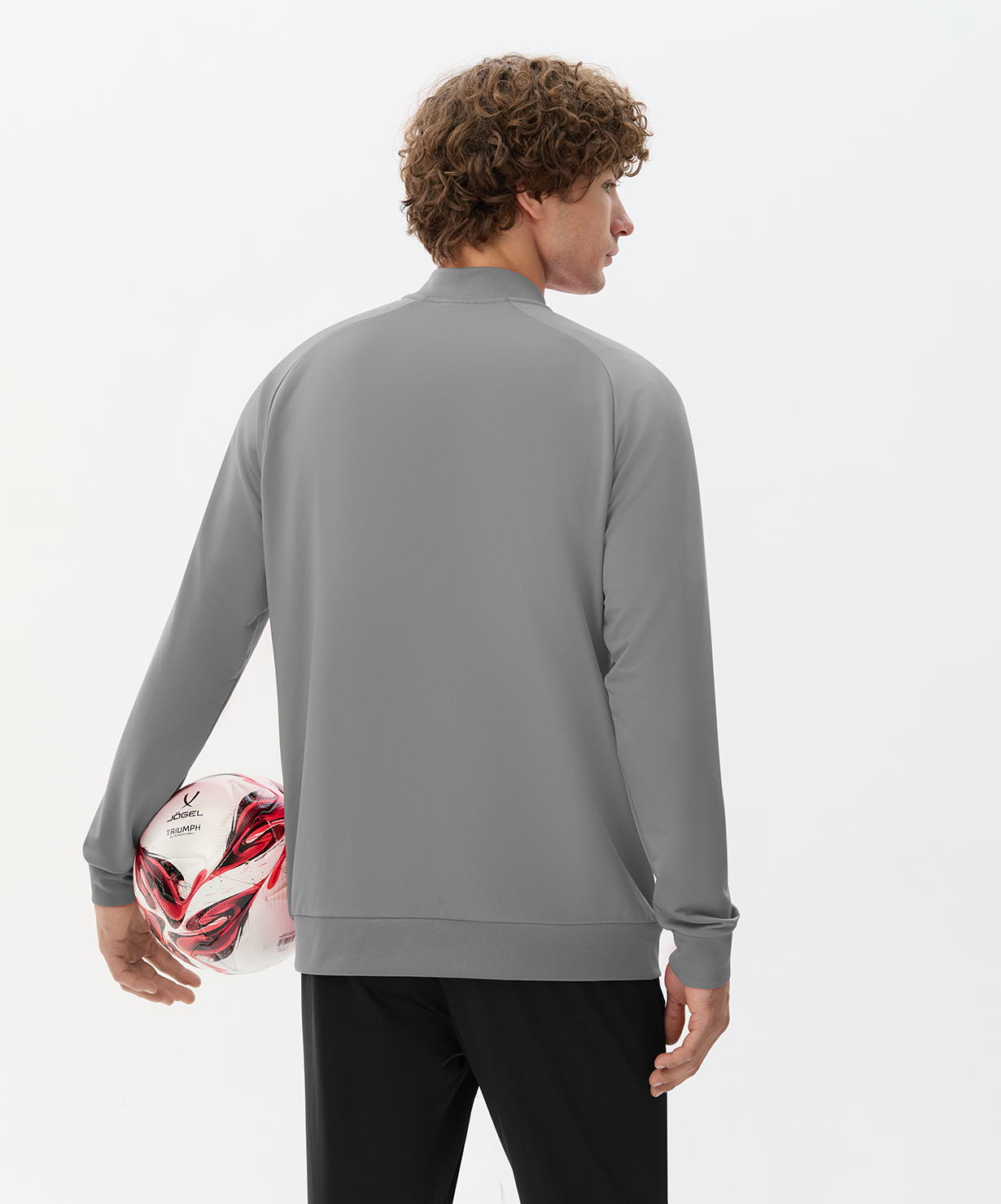 Джемпер тренировочный на молнии JOGEL PREMIER PerFormDRY Training FZ Jacket, серый, размер L