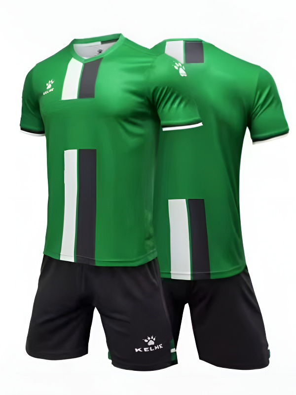 Футбольная форма KELME Short Sleeve Football Uniform (Green/Black)