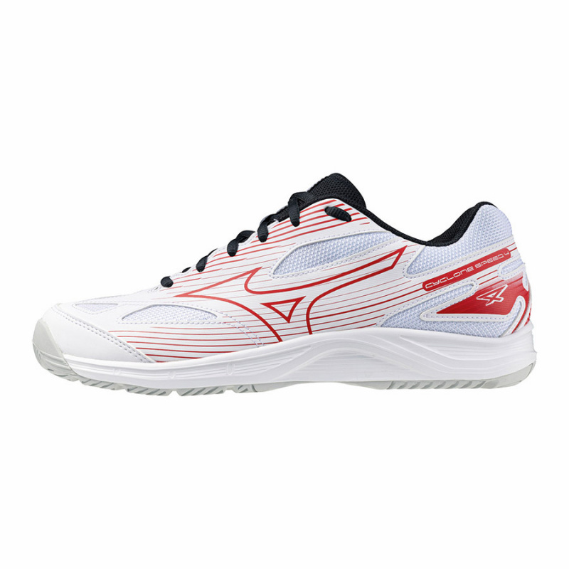 Кроссовки волейб. муж. MIZUNO Cyclone Speed 4 V1GA238096,р.UK10(рос.43,5), иск.кожа,текстиль, белый