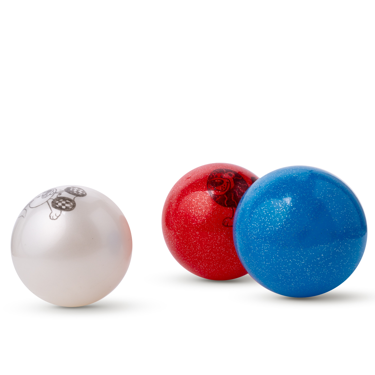 Набор детских мячей, MD-TR, диам. 10 см, пластизоль, белый, красный, синий