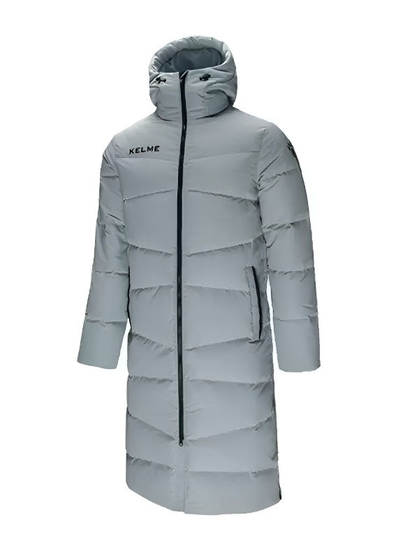 Пуховик KELME Hooded Long Down Jacket Grey