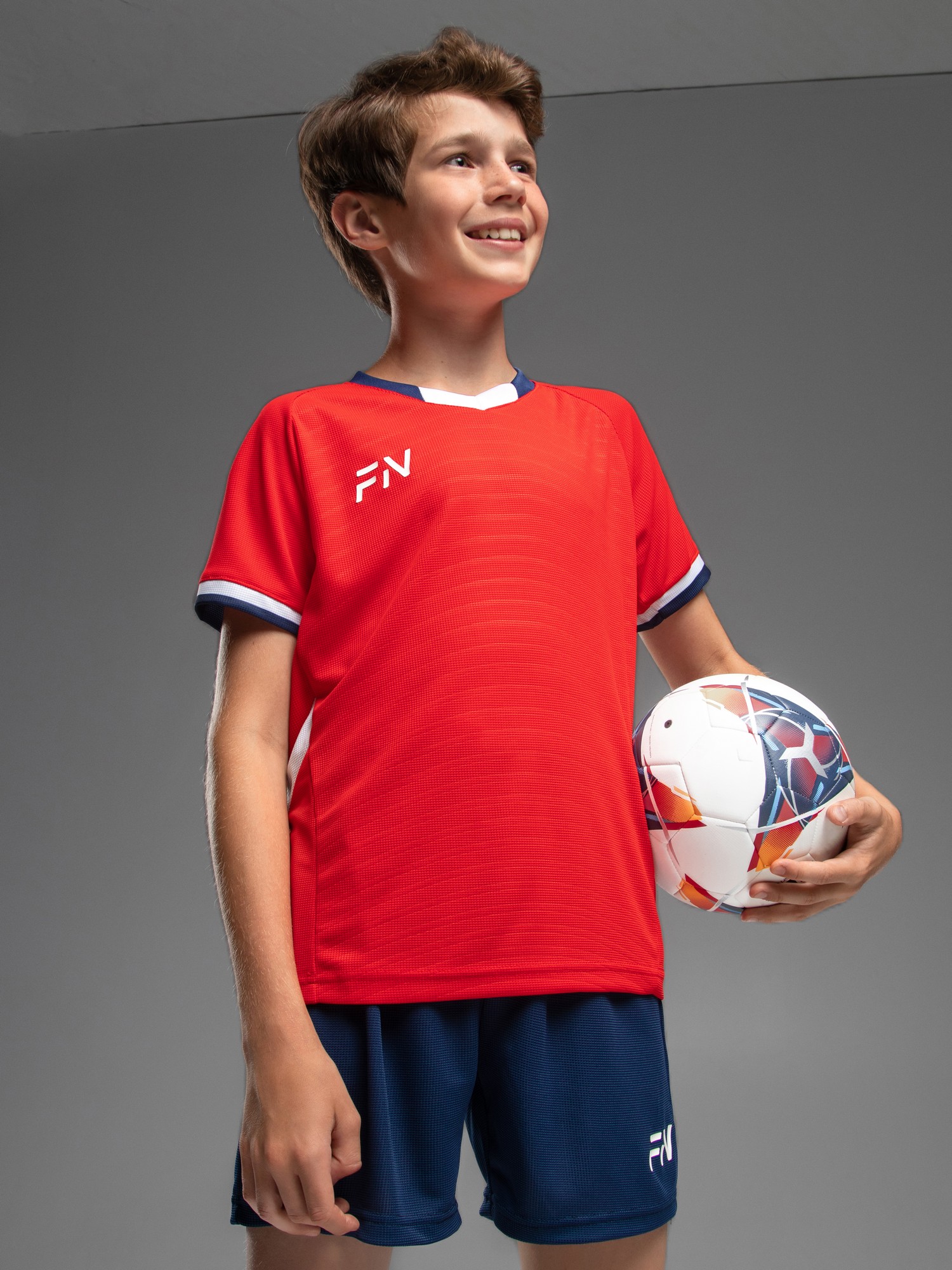 Детская футбольная форма FN Football Set Kid Kid (Red/Dark Blue)