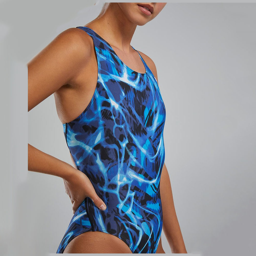 Купальник слитный TYR Maxfit Durafast Lite Electro, MELT7A-420, р.30 (рос.42), сине-голубой