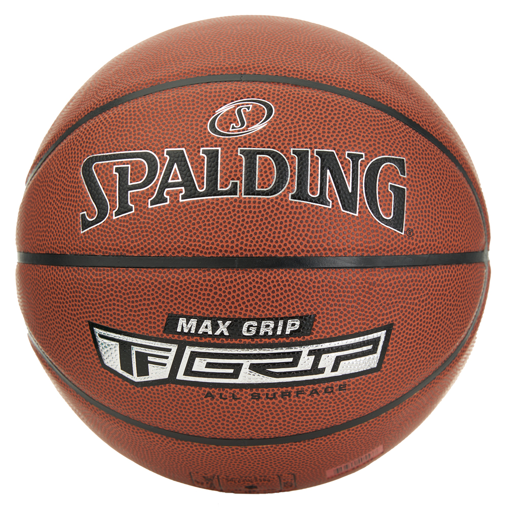 Мяч баск. SPALDING TF Max Grip  76873Z, р.7, композит. кожа (ПУ), коричнево-черный