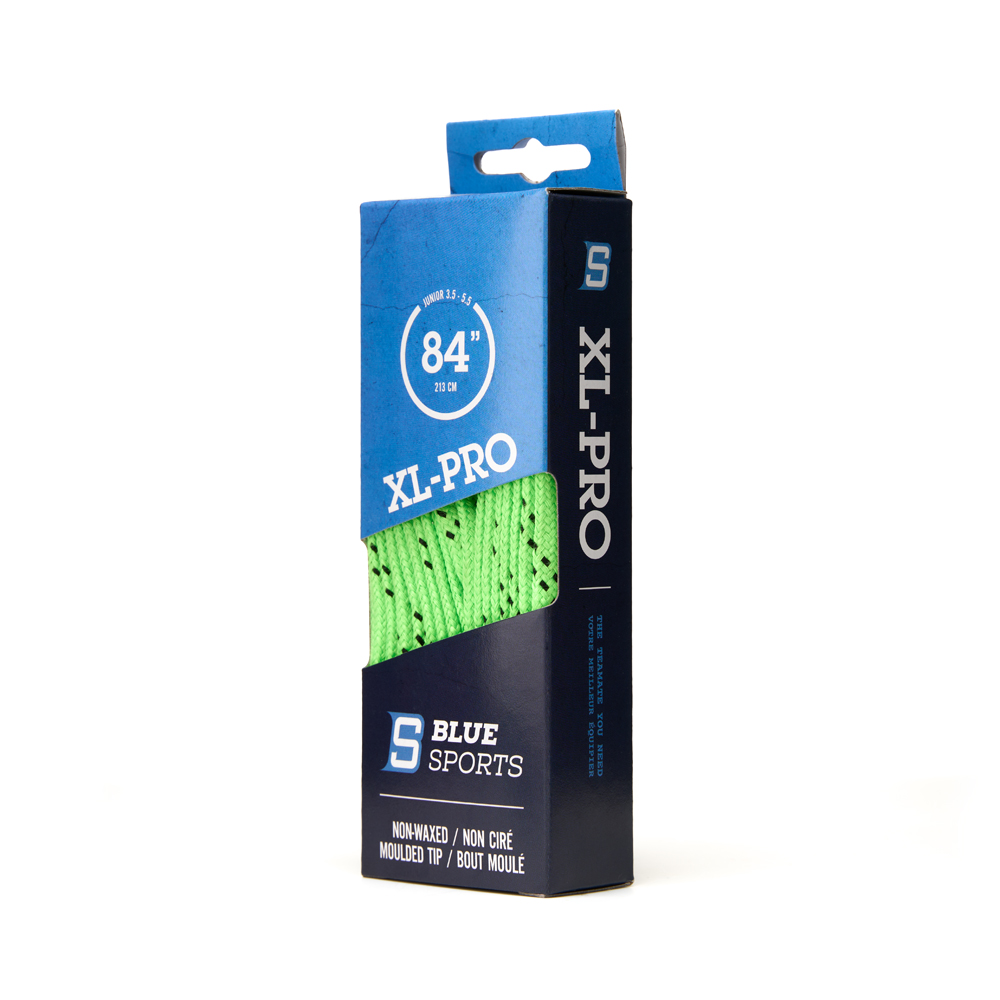 Шнурки для коньков Blue Sports XL-PRO, 902919-L-213, полиэстер, 213 см, лайм