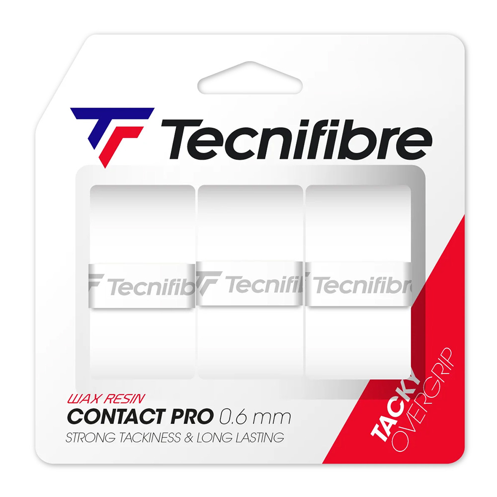 Овергрип Tecnifibre Pro Contact Blanc, 52ATPCONWH, упак. по 3 шт, 0.6 мм, 110см, белый